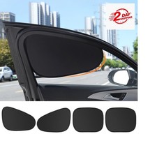 4PCS Car Window Sun Shade Static Cling Side Window Sunshade Mesh Sun Blocker UV