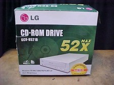 NEW OPEN BOX LG 52X MAX IDE CD-ROM DRIVE MODEL: GCR-8521B BEIGE VINTAGE 2001