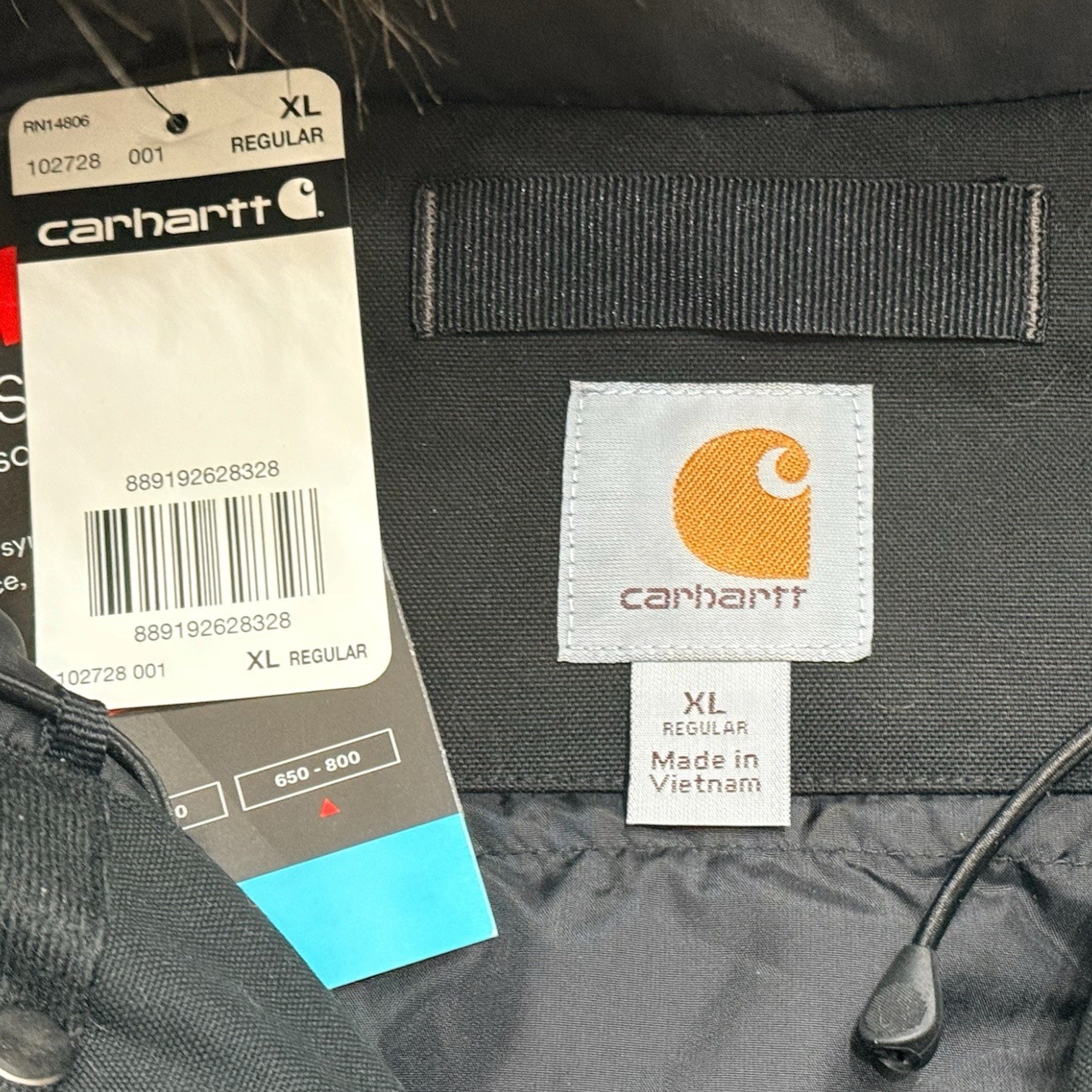 NWT Carhartt Sawtooth Parka Storm Defender Black XL Regular 102728 Waterproof image 5