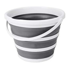 Eurow Indoor And Outdoor Collapsible Bucket With Handle 10 Liters 2.6 Gallo... Eurow Indoor And Outdoor Collapsible Bucket With Handle 10 Liters 2.6 Gallo...