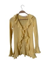 Vintage MARY-KATE  ASHLEY Sweater Girls Large 10 12 Crochet Knit Cardigan Y2K