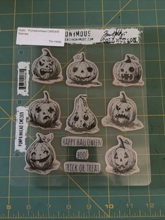 Tim Holtz PUMPKINHEAD #CMS309 Halloween Rubber Cling Stamp Set Jack O'Lantern