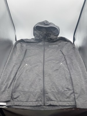 Karbon Jacket Men's Medium Grey Full Zip Hooded Fleece Sweater Ski Mid Layer