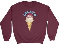 Gelato Vibes Ice Cream Cone Summer Dessert Sweatshirt Mens Womens Jumper