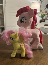 NWOT My Little Pony MLP 14 Pinkie Pie 7 Fluttershy Plush Hasbro Aurora Lot/2