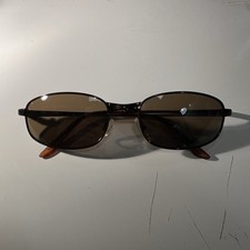 Vintage 1990s Italian Brown Oval Lightweight Sunglasses Tinted Lens