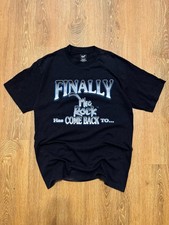 Vintage WWF Finally The Rock Has Come Back To Tampa Black T-Shirt Large