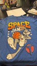 Retro SPACE JAM Bugs Bunny Tune Squad Basketball Medium T-Shirt Looney Tunes