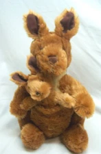 Kohl's NICE SOFT BROWN KANGAROO WITH BABY JOEY 11" Plush STUFFED ANIMAL Toy