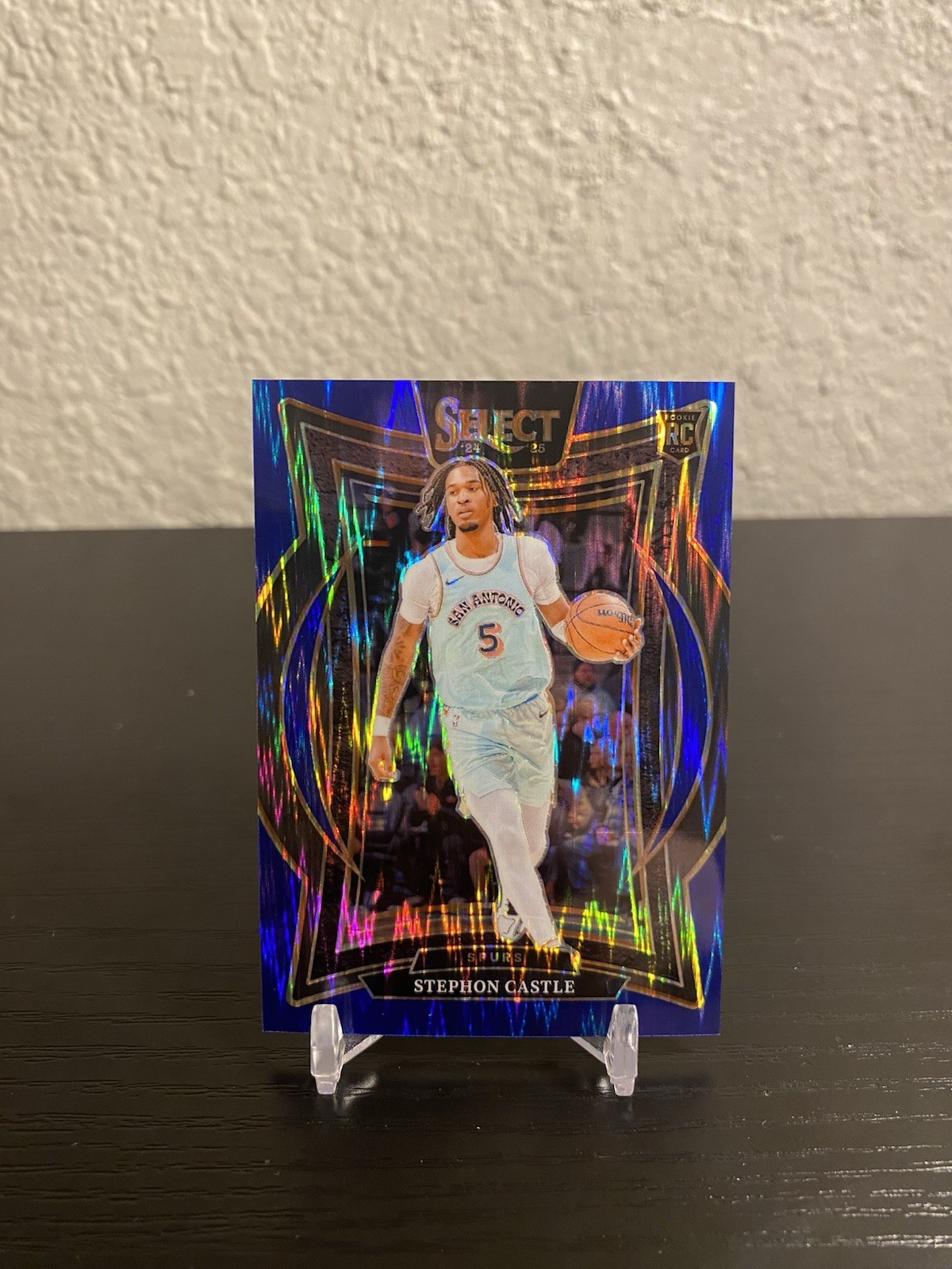2024-25 Select Stephon Castle Concourse RC Blue Flash Prizm #24/99 Spurs