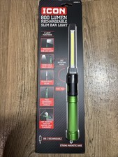 ICON 800Lumen LED Rechargeable Magnetic Handheld Foldable Slim Bar WorkLight*GRN
