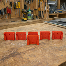 Fits Milwaukee M18 Wall Mount Battery Holder Red 6 Organizers