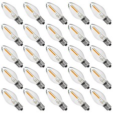 25pack Led Night Light Bulbs C7 Candelabra Led Light Bulbs E12 Chandelier Base 0