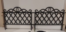 12x ProGarden Garden Border Fence Panels Black Plastic Lawn Edging