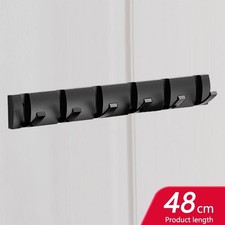 Coat Hooks Wall Mounted Rack Clothes Hanger Towel Rail Heavy Duty Foldable Hook
