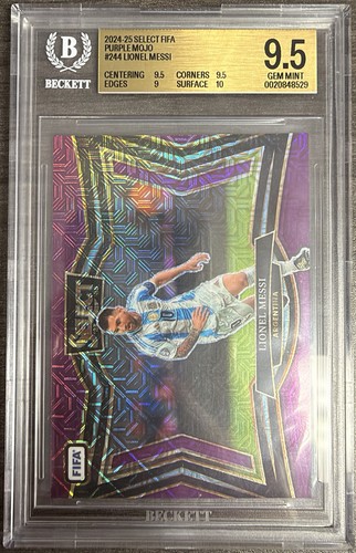 Lionel Messi [Gold Mojo] #244 card from 2024 Panini Select FIFA