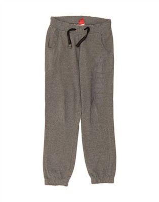 PUMA Mens Graphic Tracksuit Trousers Joggers Small  Grey Flecked Cotton AK02