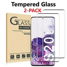 2-Pack Tempered Glass For Samsung S20 S10 Note 20 10 Plus Ultra Screen Protector