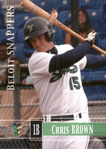 Chris Brown 2005 Grandstand Beloit Snappers RC Card Beloit Snappers