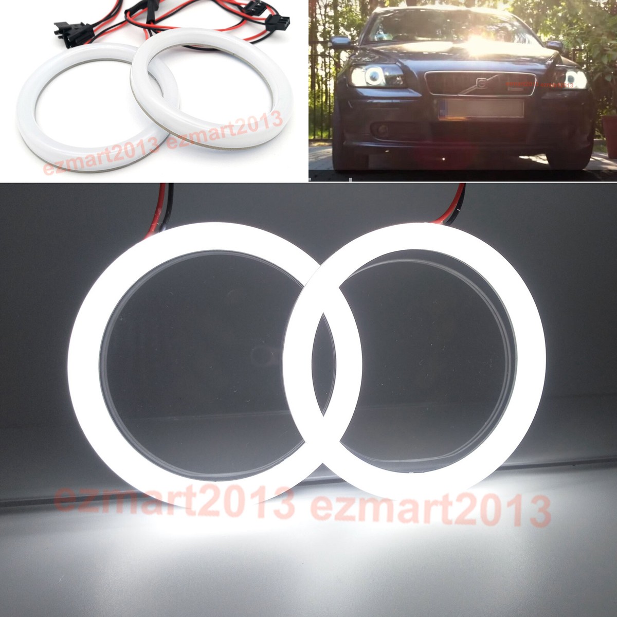 cotton LED halo ring for Volvo C70 06-09 C30 07-10 headlight angel
