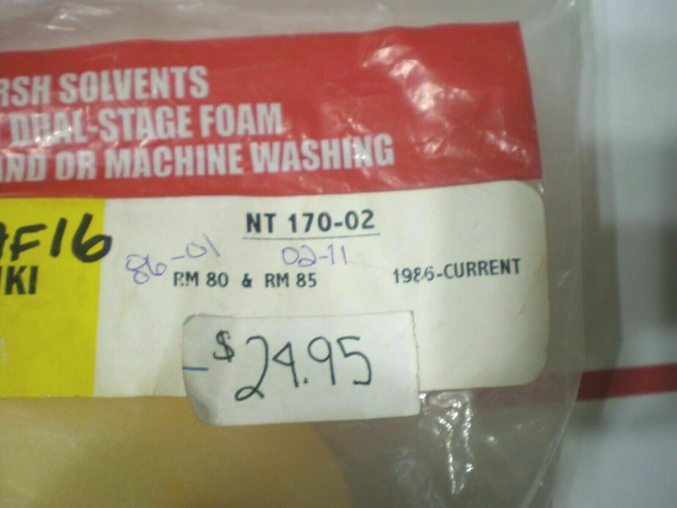 Filtro de aire sin trabajo NOS NT 170-02 Suzuki RM80, RM85 Foto 2 de 4