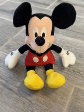 VTG Mickey Mouse Plush Disney Store 9" Mini Bean Bag 2001 Toy Red Shorts