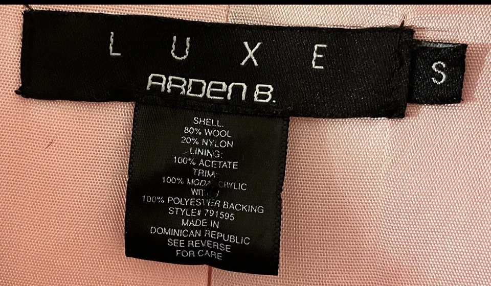 Mid Length Arden B Luxe Wool Mix Pink Trench Coat. Foto 3 de 4