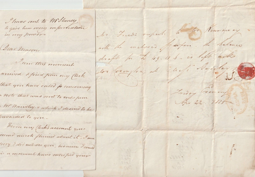 1825/34 3 MAIL DA/PER HOTEL DI LONDRA - 2 SEGNI DEL TEMPO OVALI ROSSI & CROCE CHARING C+ - Foto 2 di 4