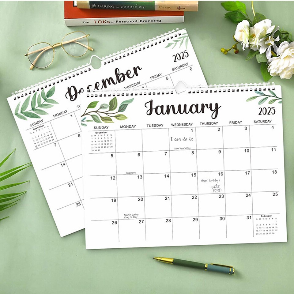 2025 Wall Calendar Slim Calender Large Month to View Planner, Easy View