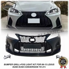 Fit for 2006-2012 Lexus IS250 IS350 To 2021+ Front Bumper+Fog Light+Front Lip