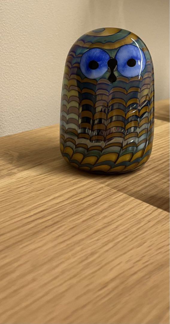 Iittala Birds By Toikka Owlet Owl Yellow Luster Made in Finland 