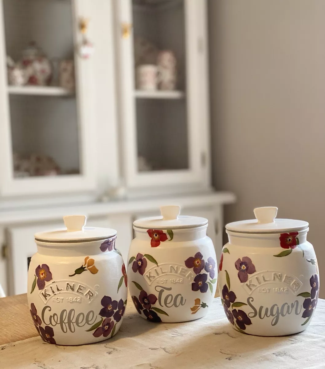 Emma bridgewater tea store coffee sugar jars