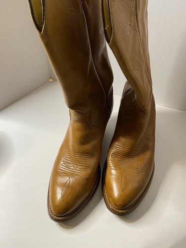 Camel ALL Leather Cowboy Boots | eBay