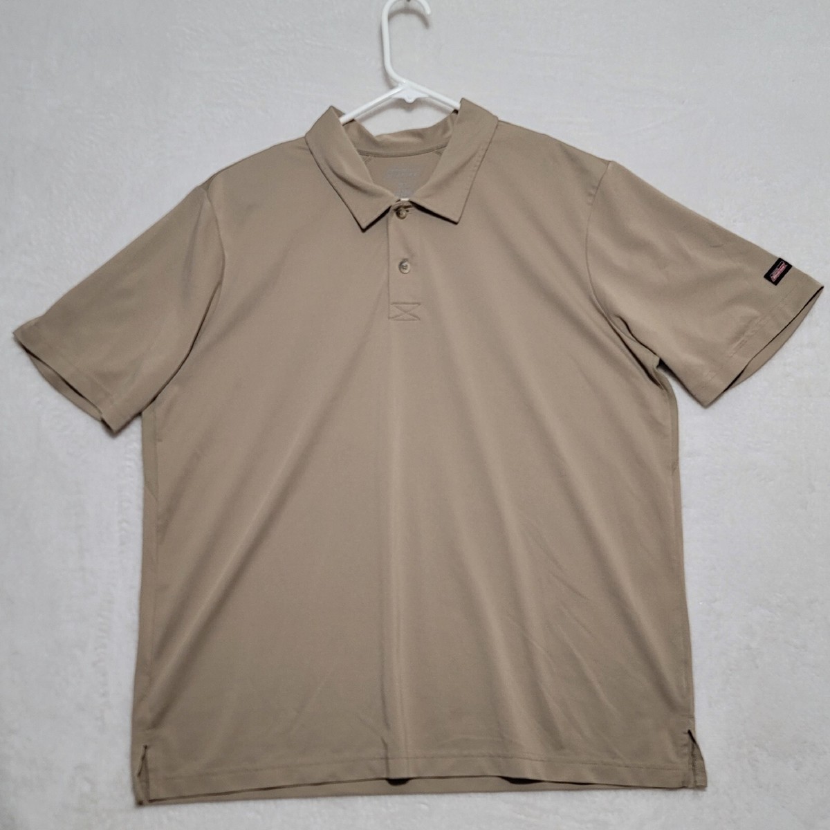 Dickies Men's Polo Shirt Size XL Extra Large Beige Short Sleeve