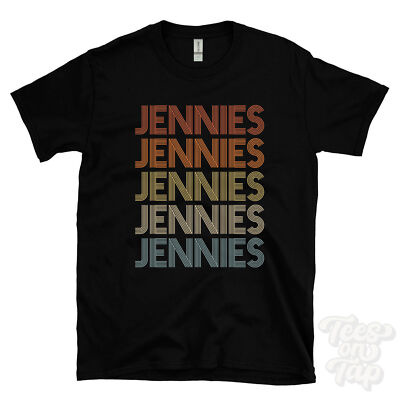 JENNIES WIEDERHOLTES RETRO-STIL T-SHIRT Herren & Damen Neuheit cool Name Geschenk