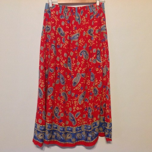 Vintage New Look Maxi Skirt Womens Medium Boho Paisley - Picture 3 of 4