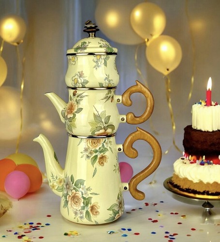 MacKenzie Childs 1983 Vintage Victoria & Richard Flower Market Teapot Sugar Trio - Picture 6 of 9