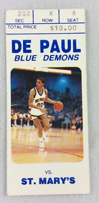 1985 01/03 Mary's at DePaul Basketball Ticket Stub-Brian Shaw