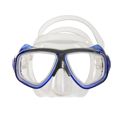 IST M80 Clear Blue  Twin Lens Scuba Diving Snorkeling Mask with Rx Lens Set
