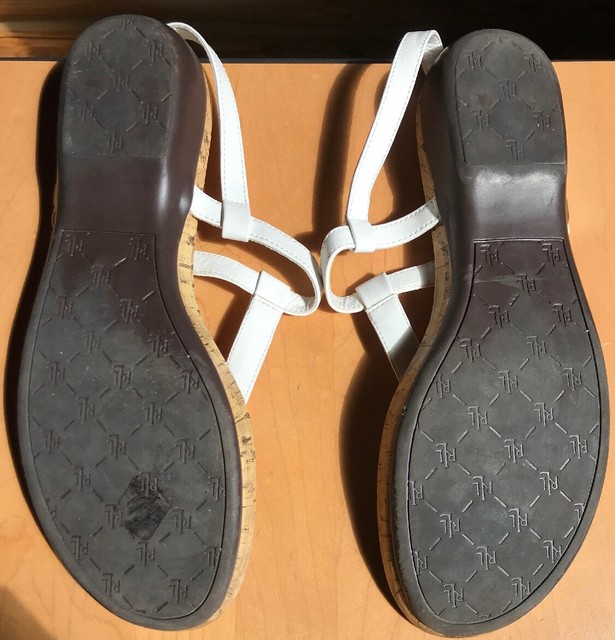 white ralph lauren flip flops