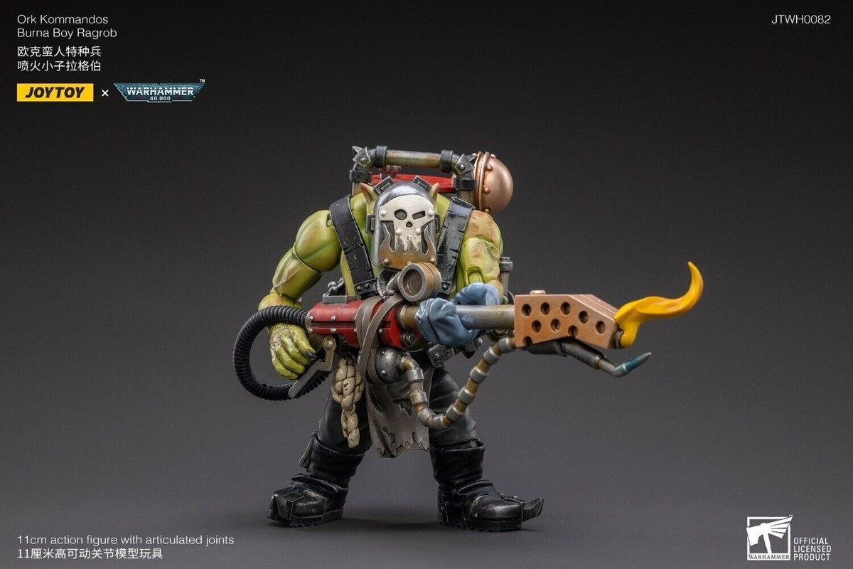 JOYTOY X Warhammer 40k JT2900 Ork Kommandos Burna Boy Ragrob 1/18