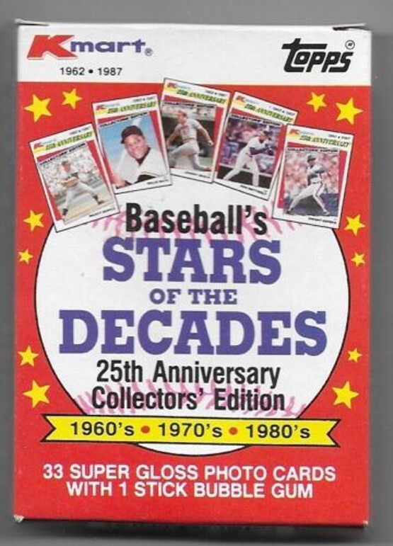 1987 Topps KMART Baseball’s STARS of the DECADES 33 Glossy Baseball