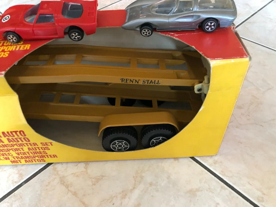 Bisarca polistil 1/24  politoys  policar mebetoys CAR TRANSPORTER p48 matra 1:32 - Immagine 4 di 4