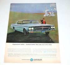 1964 Chrysler Print Ad Engineered Better Vintage 1960s Automobile 10 X 13