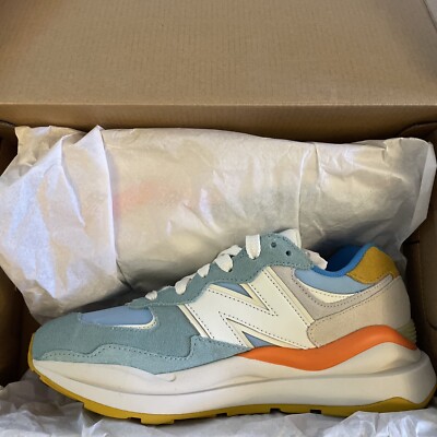 Size 9.5 (W)/ 8(M): New Balance 57/40 - Green/Yellow/Orange/Grey