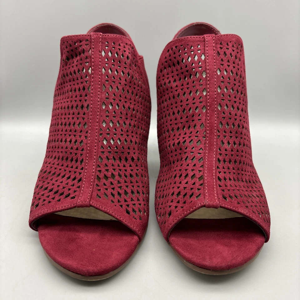 Unisa Unpinxi 高跟鞋女式 8.5 M 码红色露趾踝带拉 — 第 2/4 张图片