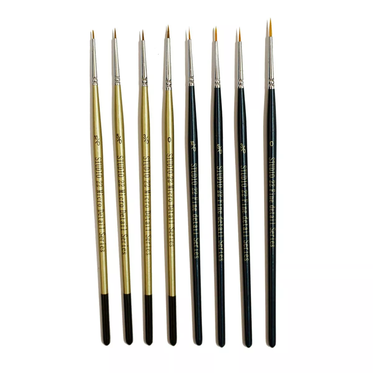 Studio 22 Fine & Micro Detail Miniature Model Paint Brush Set of 8