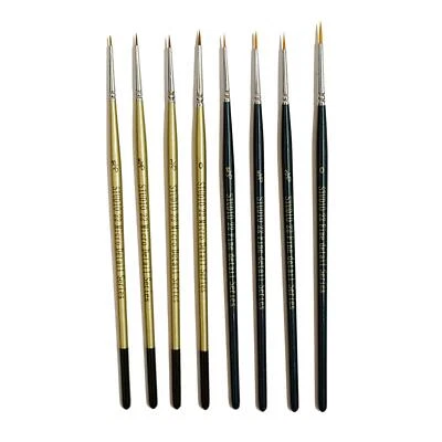 STUDIO 22 Artist & Model Painters Fine & Micro Detail Paint Brush Set 8pc