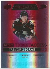 2021-22 Upper Deck Credentials Red Debut Ticket Access #147 Trevor Zegras 4/199