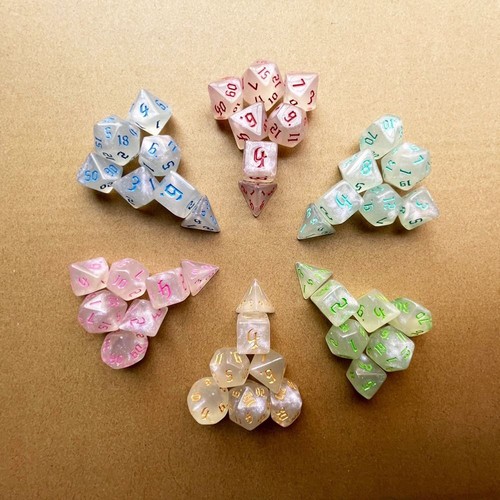 Acrylic 7Die D4 D6 D8 D10 Table Game Polyhedral Dice Game Dice DND